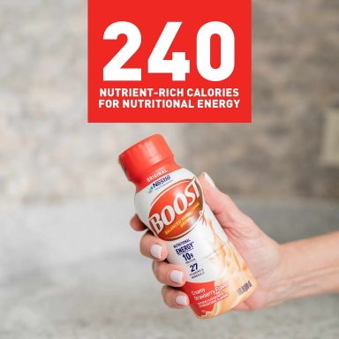 BOOST Original Balanced Nutritional Drink Protein Shakes, Creamy Strawberry, 8 fl oz, 6 Pack