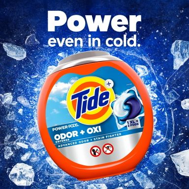 Tide Power PODS Odor Defense + Oxi Laundry Detergent Pacs, Original Scent, 25 Count