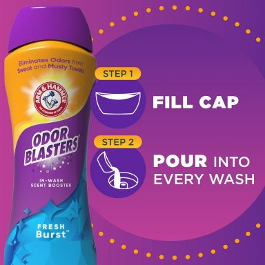 ARM & HAMMER Odor Blasters Fresh Burst In-Wash Laundry Scent Booster, 24 oz Bottle