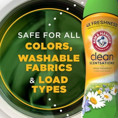 ARM & HAMMER Clean Scentsations In-Wash Scent Booster, Laundry Scent Booster Clean Meadow scent, 24 Oz