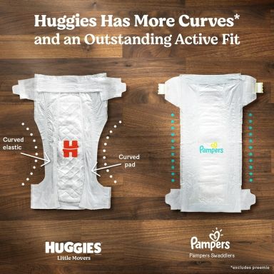 Huggies Little Snugglers Baby Diapers, Size 1 (8-14 lbs), 84 Ct