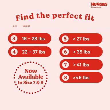 Huggies Little Movers Baby Diapers, Size 5 (27+ lbs), 50 Ct