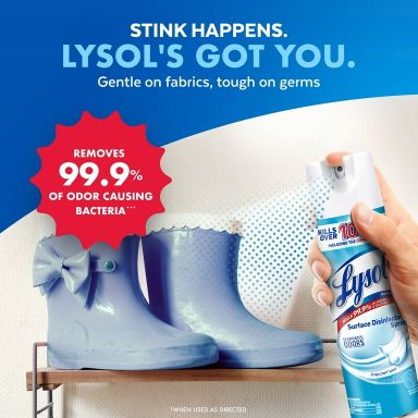 Lysol Disinfectant Sanitizing Antibacterial Spray, Deodorizing, Crisp Linen, 19 fl oz