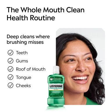 Listerine Freshburst Antiseptic Mouthwash Oral Care, Mint, 1 L