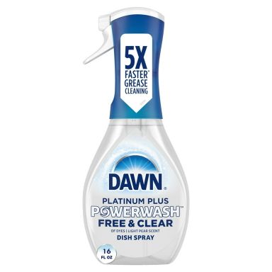 Dawn Powerwash Spray, Dish Soap, Dishwashing Liquid, Free & Clear, 16 Fl Oz