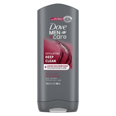 Dove Men+Care Exfoliating Deep Clean Body + Face Wash 13.5 oz
