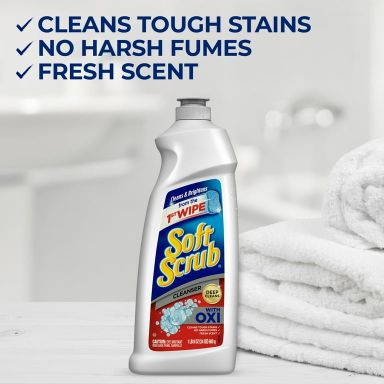 Soft Scrub Multi-Purpose Kitchen and Bathroom Cleaner with OXI, 36 Ounce