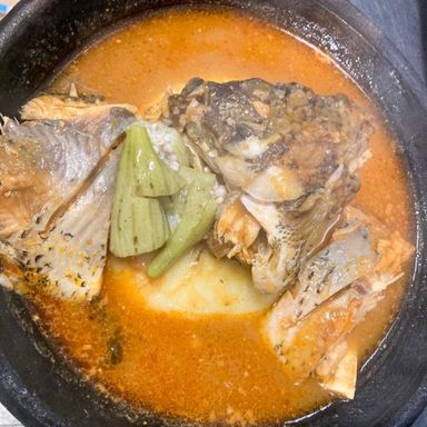 Fufu+sauce poisson