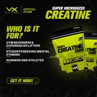 Vitaxtrong Creatine Monohydrate (1000g) | Super Micronized Powder • Muscle Strength & Recovery • Halal [VX]
