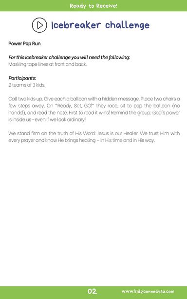 On Your Marks, Get Set, Go! – Children’s Ministry Curriculum