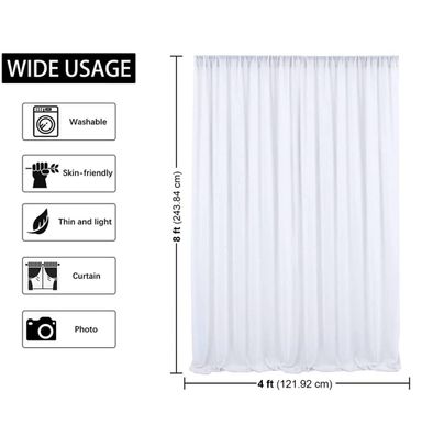 Ganpati Decoration Backdrop (White and Tassels)