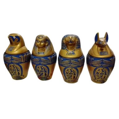 Set Of 4 Jars Egyptian Ancient 