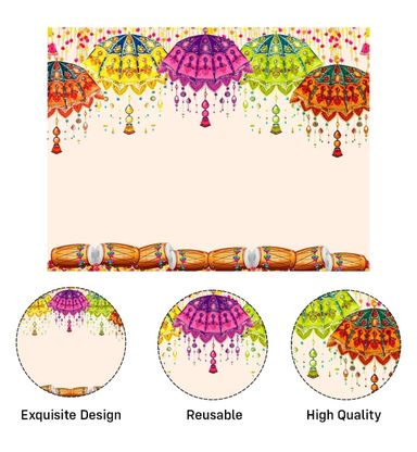 Ganpati Decoration Backdrop (Umbrellas)