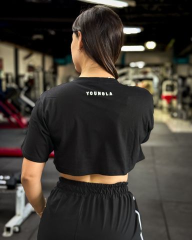 Crop top YoungLA x Superman black