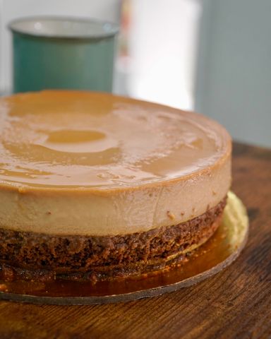 Porción Chocoflan Keto 