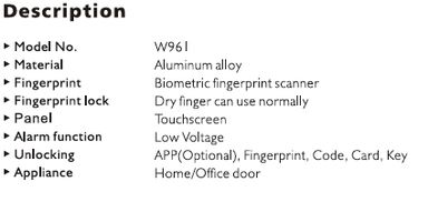 ZIGBEE CERRADURA INTELIGENTE W961
