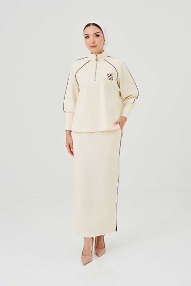(Pre-order) She Dazzle Avenna Skirt set - Ivory