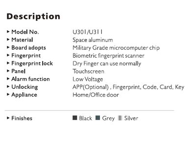 WI-FI CERRADURA INTELIGENTE U301 MULTILOCK  