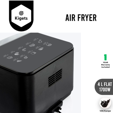 4L Digital Wide Tray Air Fryer with Visible Window 