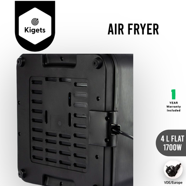 4L Digital Wide Tray Air Fryer with Visible Window 