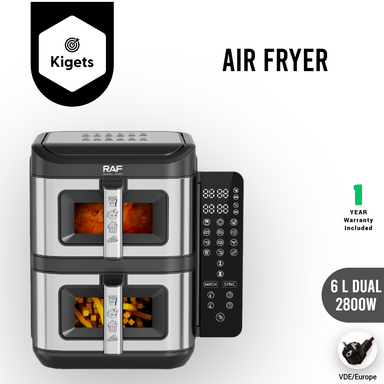 6L Dual Digital Air Fryer 