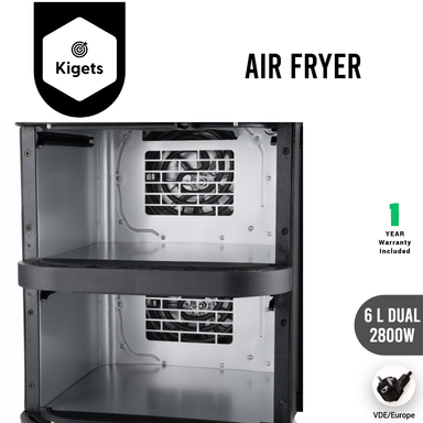 6L Dual Digital Air Fryer 