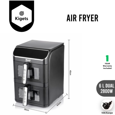 6L Dual Digital Air Fryer 2