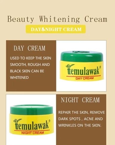 Temulawak Day And Night Cream Dark Spot Removal Lightening Whiten Brightening Face Cream
