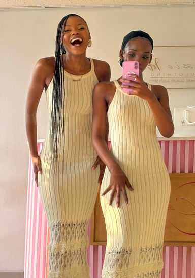 Fringe couture maxi