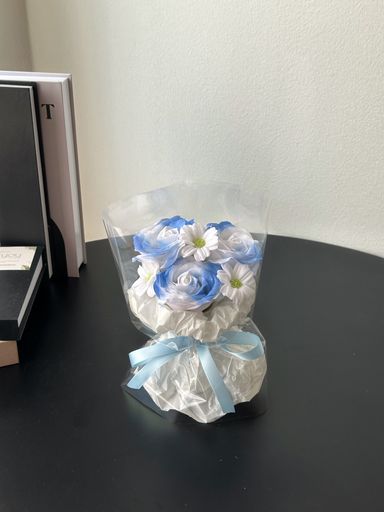 3 Stalk Soap Rose Chamomile Bouquet  