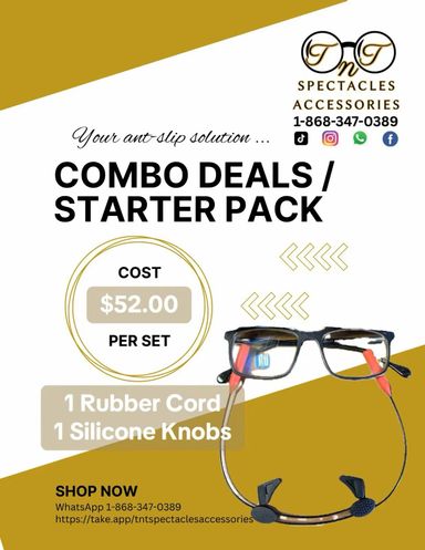 1 Rubber Cord + 1 Pair Silicone Knobs