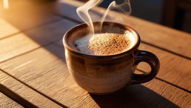 Stokes of Lincoln Barista prepared coffee.