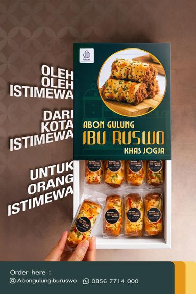 Abon Gulung Sapi Original/Manis