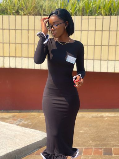 Monochrome rimmed bodycon