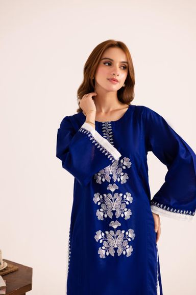 2PC Embroidered Dress - 1138