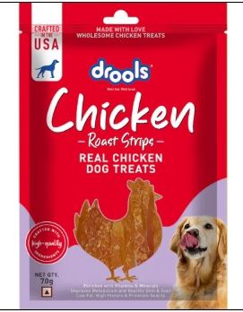 Drools Chicken Roast Strips Dog Treats 70g