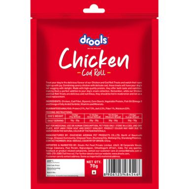 Drools Chicken Cod Roll Dog Treats 70g