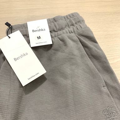 BERSHKA COTTON SHORTS -  BROWN
