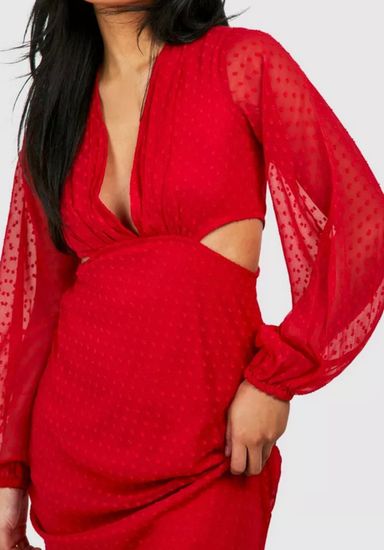Red Cut-out Dress