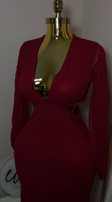Red Cut-out Dress