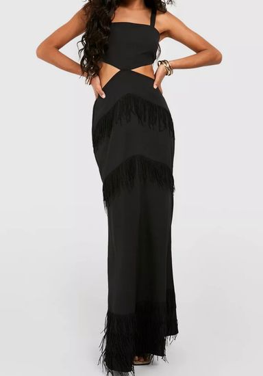 Fringe cut-out Dress