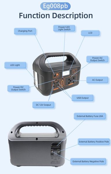 150W Portable Power Station Eg008pb