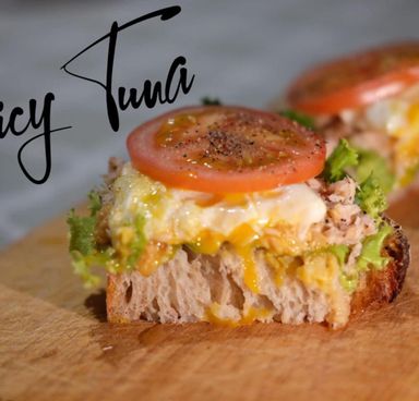 Spicy Tuna & Egg Sourdough Sandwich 