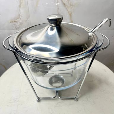 Silver 4.0L Deep Chafing Dish Glass Container (S03)