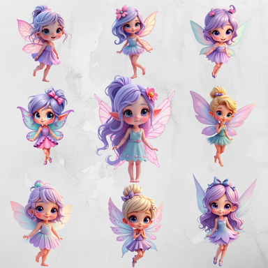 Wilin Digital - 20 Clipart Sticker Whatsapp Digital Printable Edisi Fairy