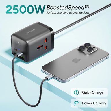 Charge Hub 65 2500W 6-in-1 Charging Station for Laptop, Mobile & Other Devices
