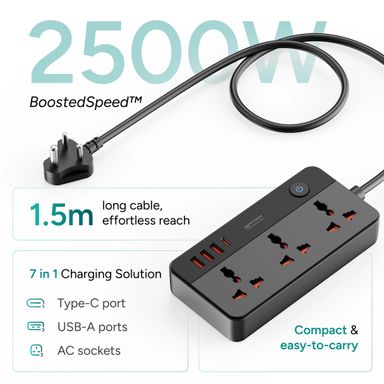 SmartStrip 2 2500W Extension Board with 7 Ports 