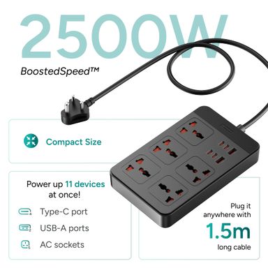 SmartStrip 2 Pro 2500W Extension Board with 11 Ports