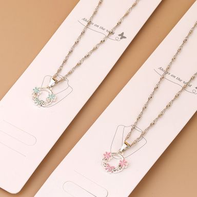 Color wreath water ripple necklace