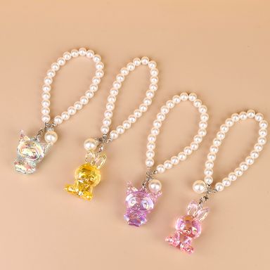 Pearl chain acrylic cartoon pendant